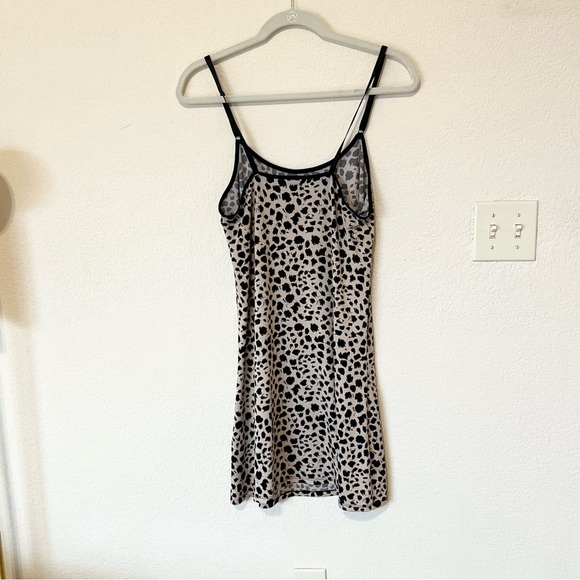 Vintage Y2K 2000s mcbling sexy playboy bunny animal print nightgown mini dress - Picture 3 of 4